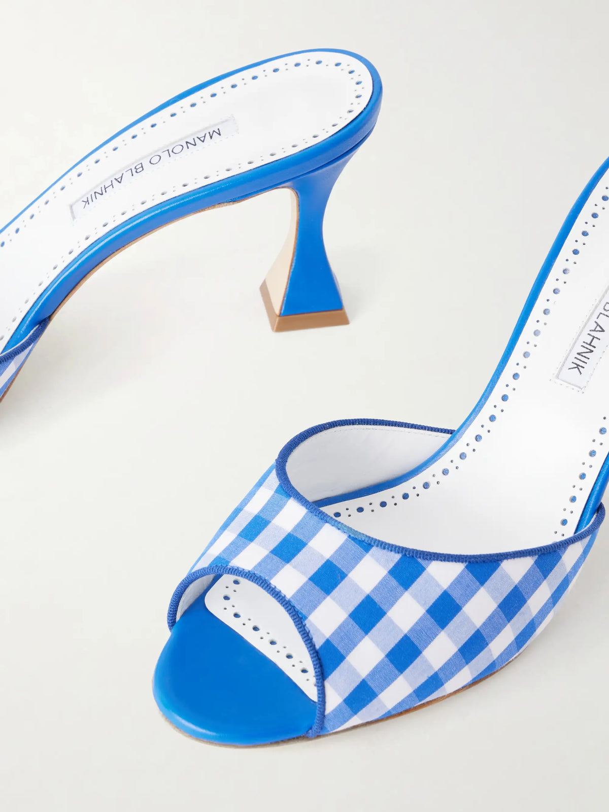 Jadara 70 Checked Woven Mules