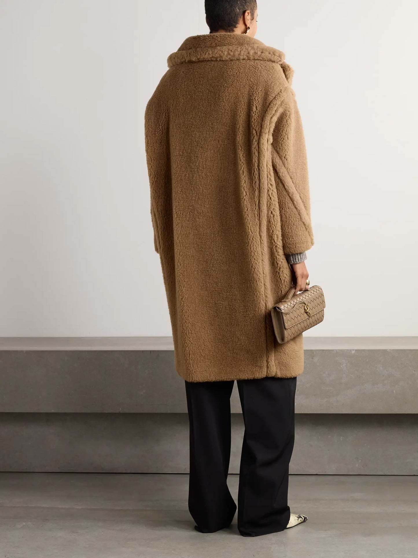 Teddy Bear Icon Oversized Camel Hair And Silk-blend Coat