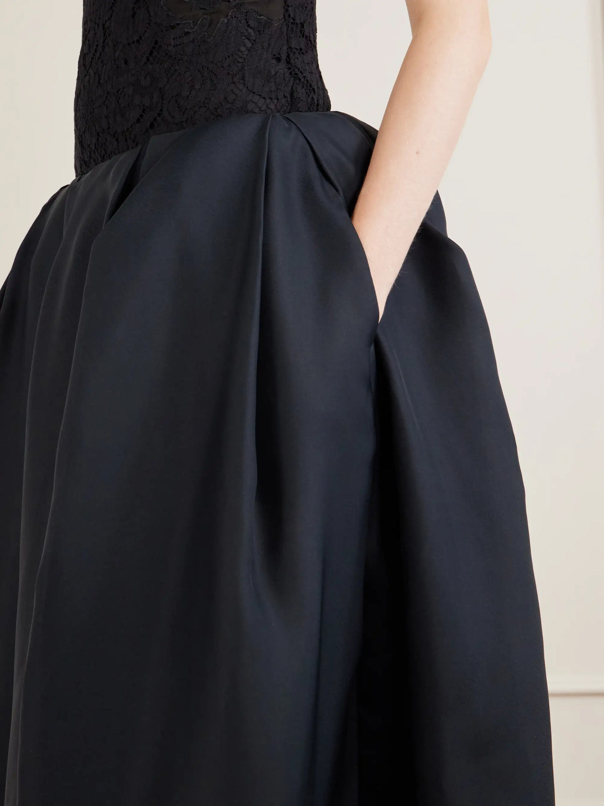 KHAITE Adara Sculptural Pleated Silk-twill Organza Maxi Skirt