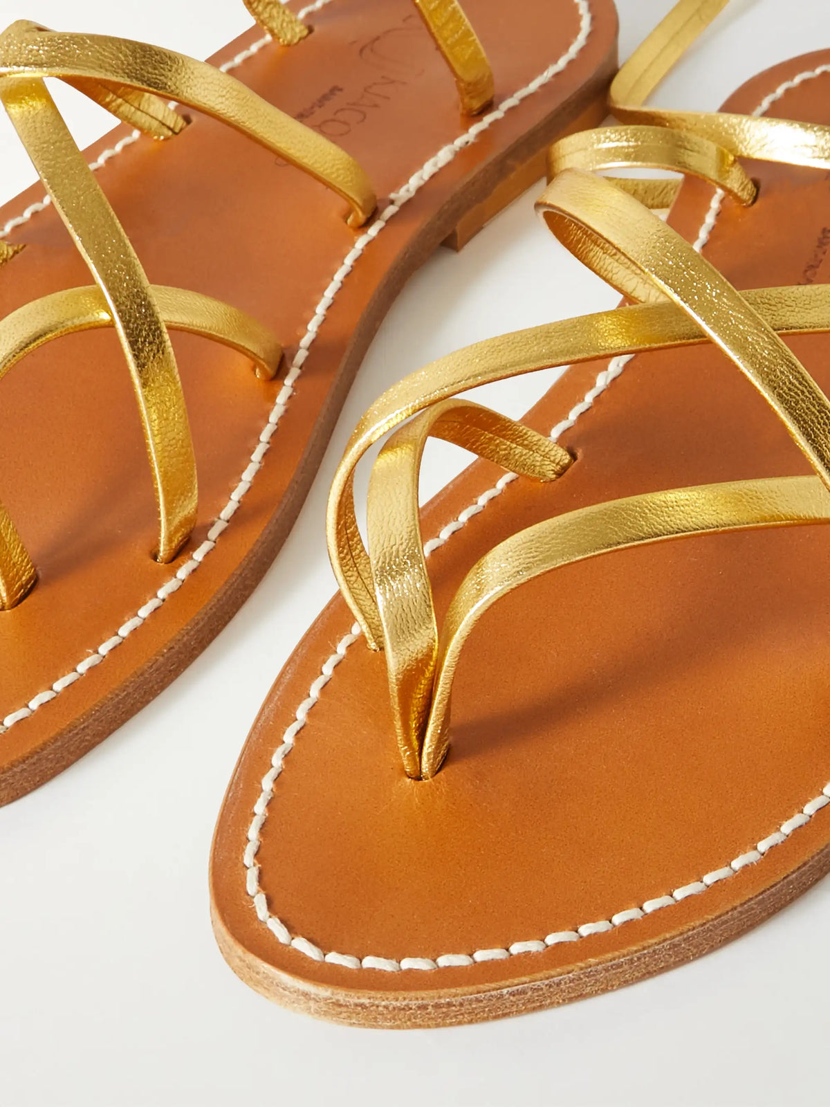 Zenobie Metallic Leather Sandals