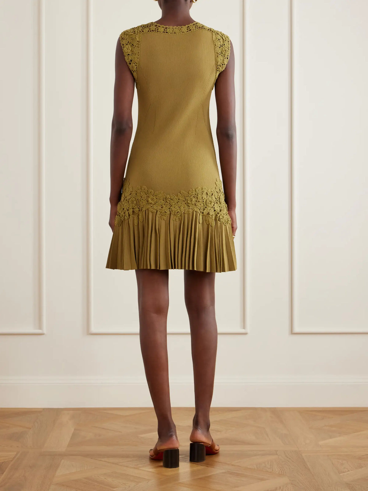 Ulla Johnson Noemie Crochet-trimmed Ribbed Mini Dress
