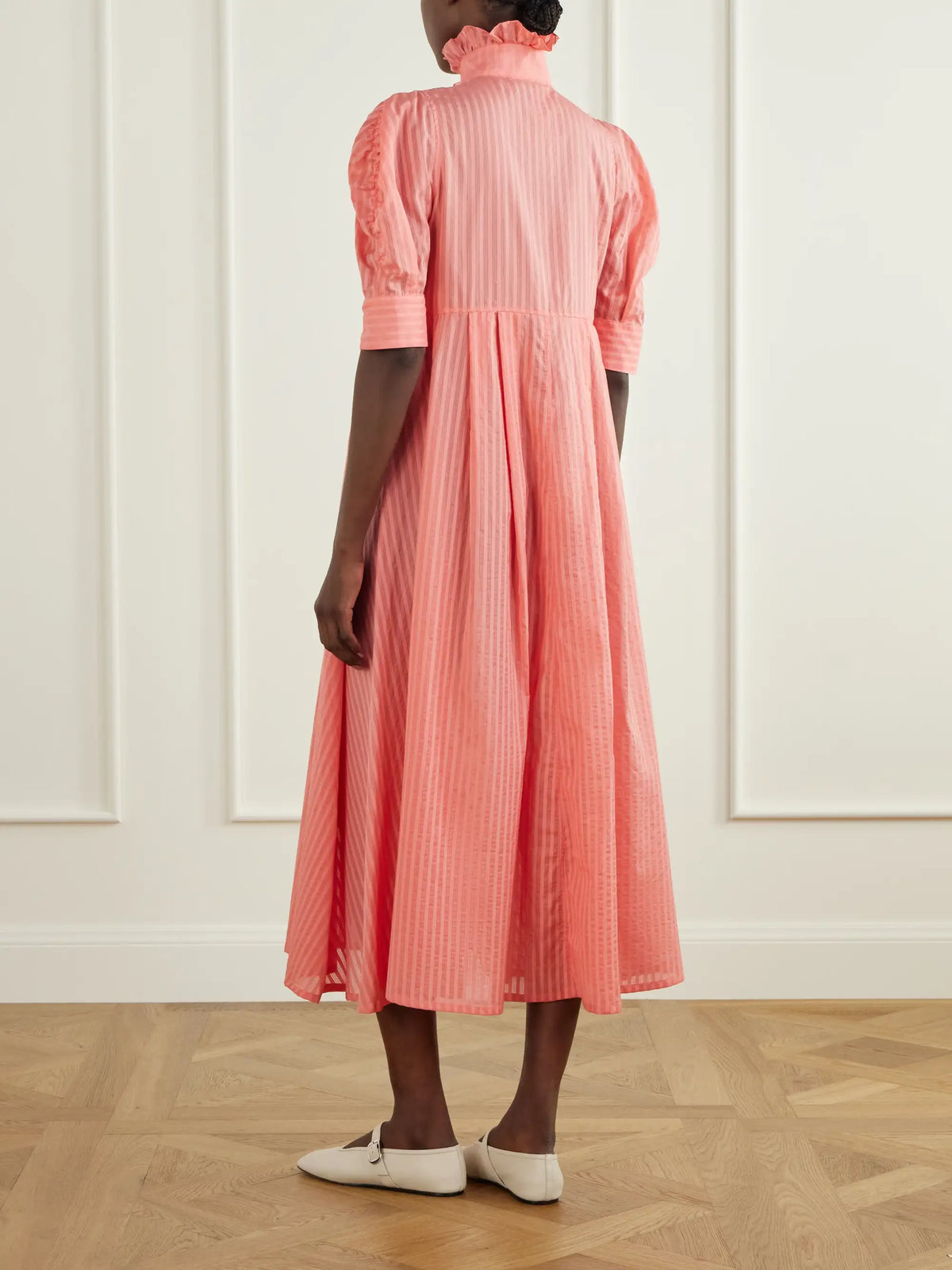 Thierry Colson Venetia Cotton-voile Midi Dress