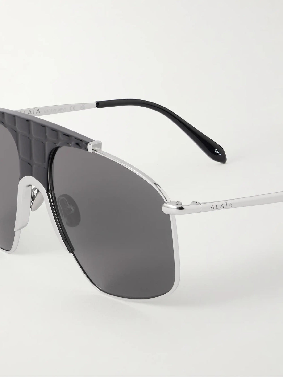 Aviator-style Silver-tone And Acetate Sunglasses