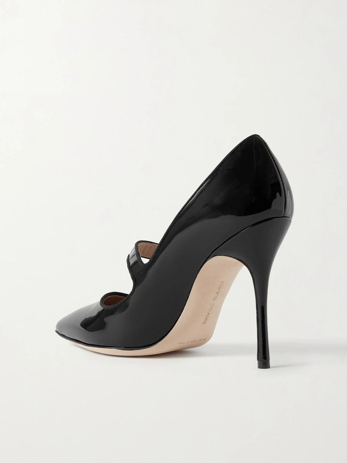 Campari 105 Grosgrain-trimmed Patent-leather Pumps