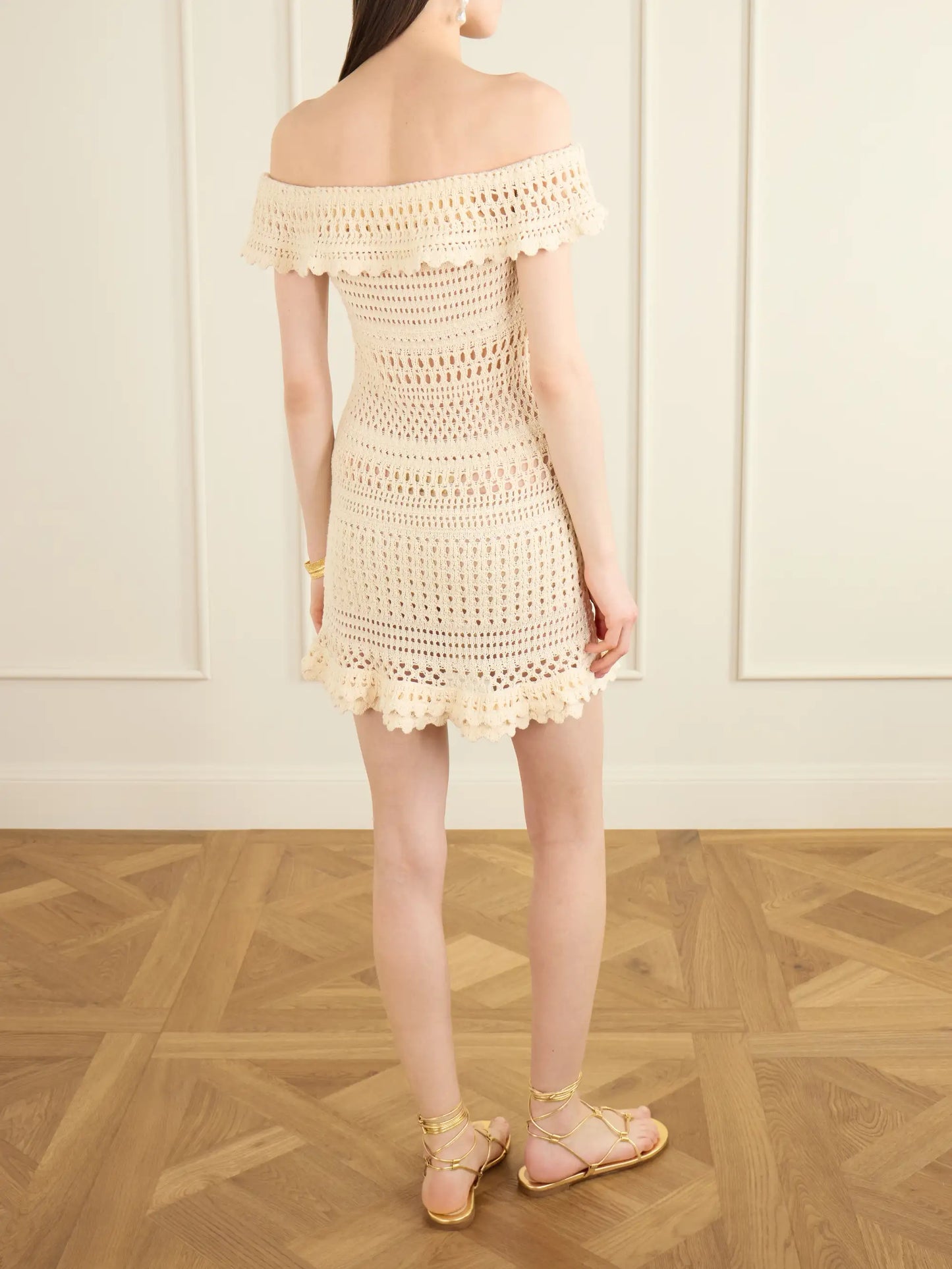 Zoa Crocheted Cotton-blend Mini Dress