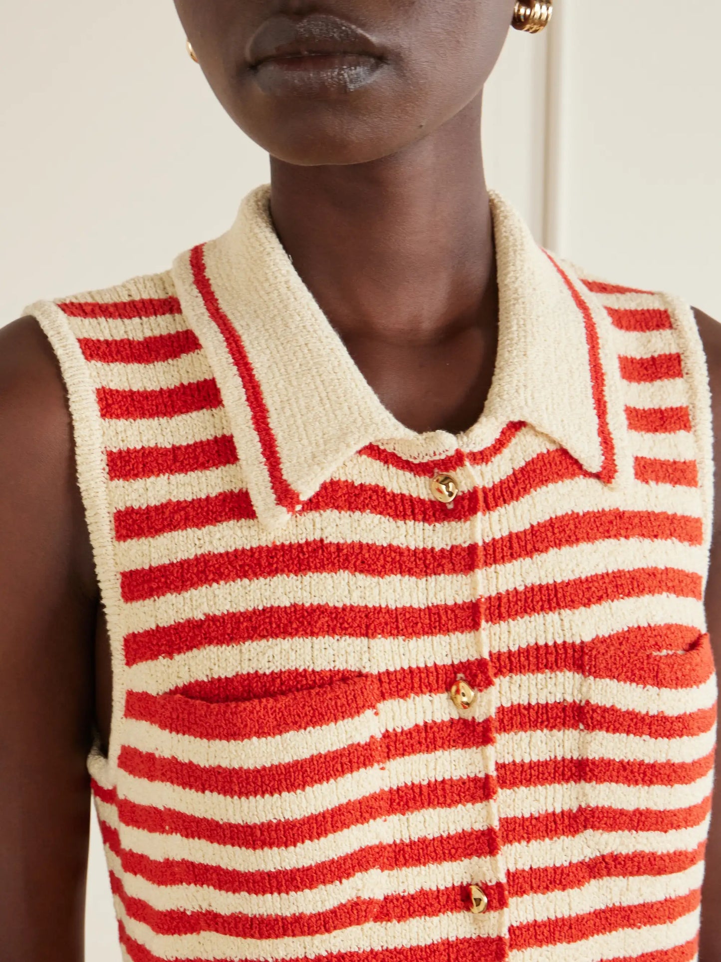Mamie Striped Cotton-blend Bouclé Mini Dress