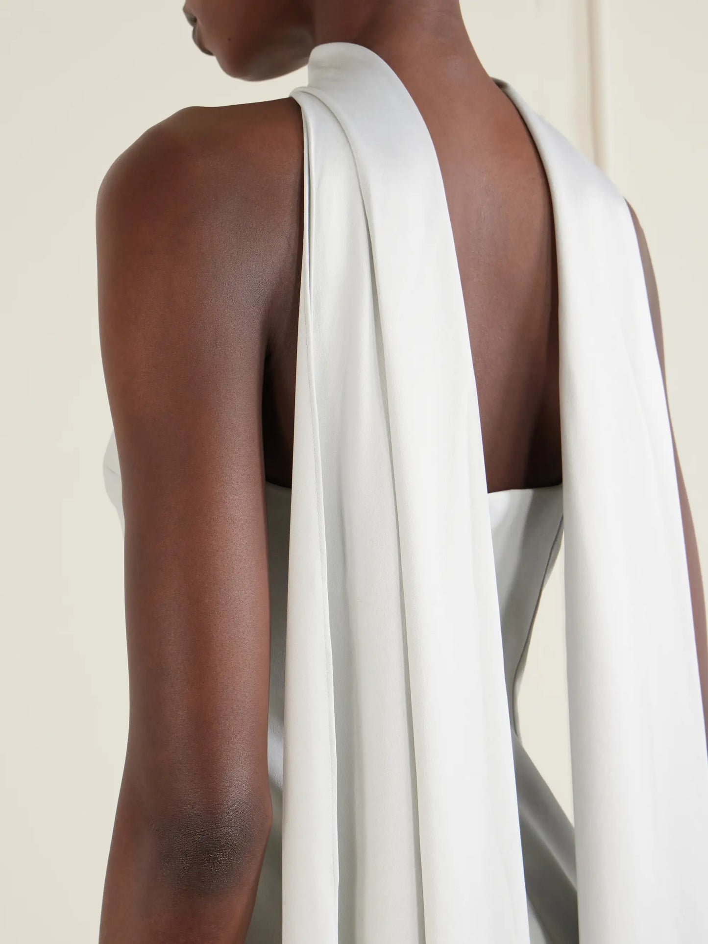 Cece Cape-effect Crepe And Satin Gown