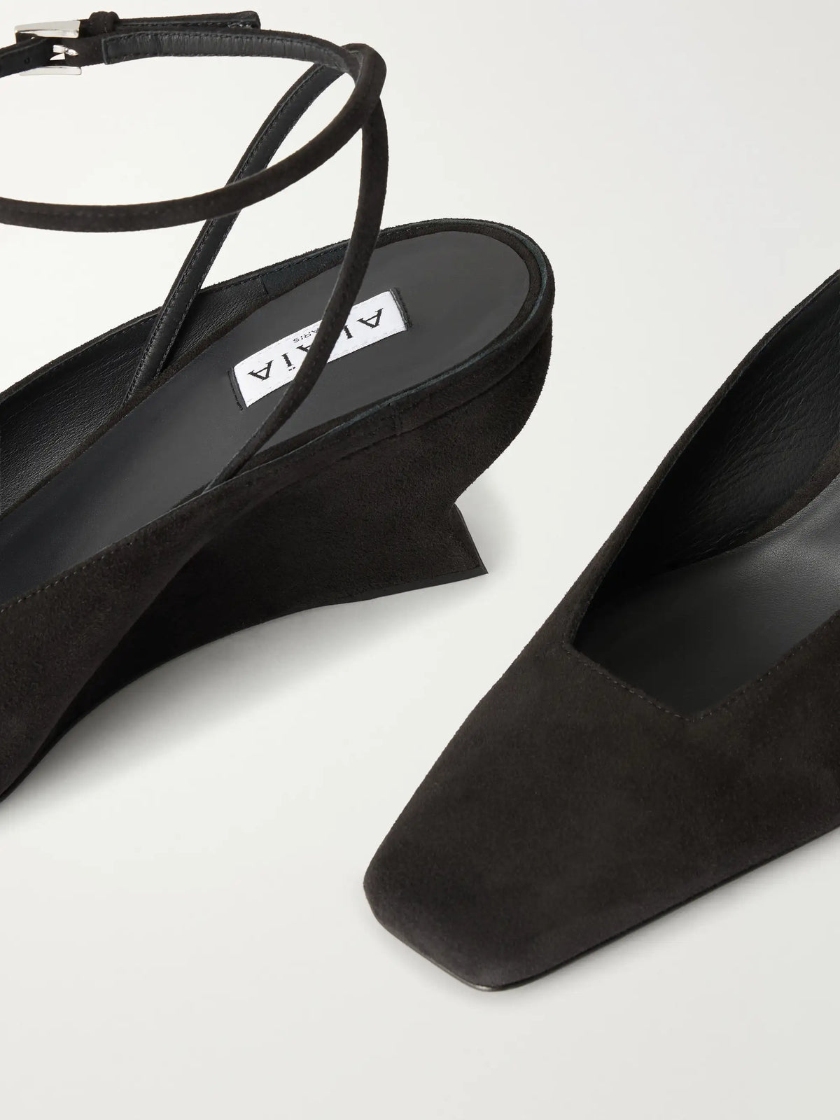 60 Suede Wedge Pumps