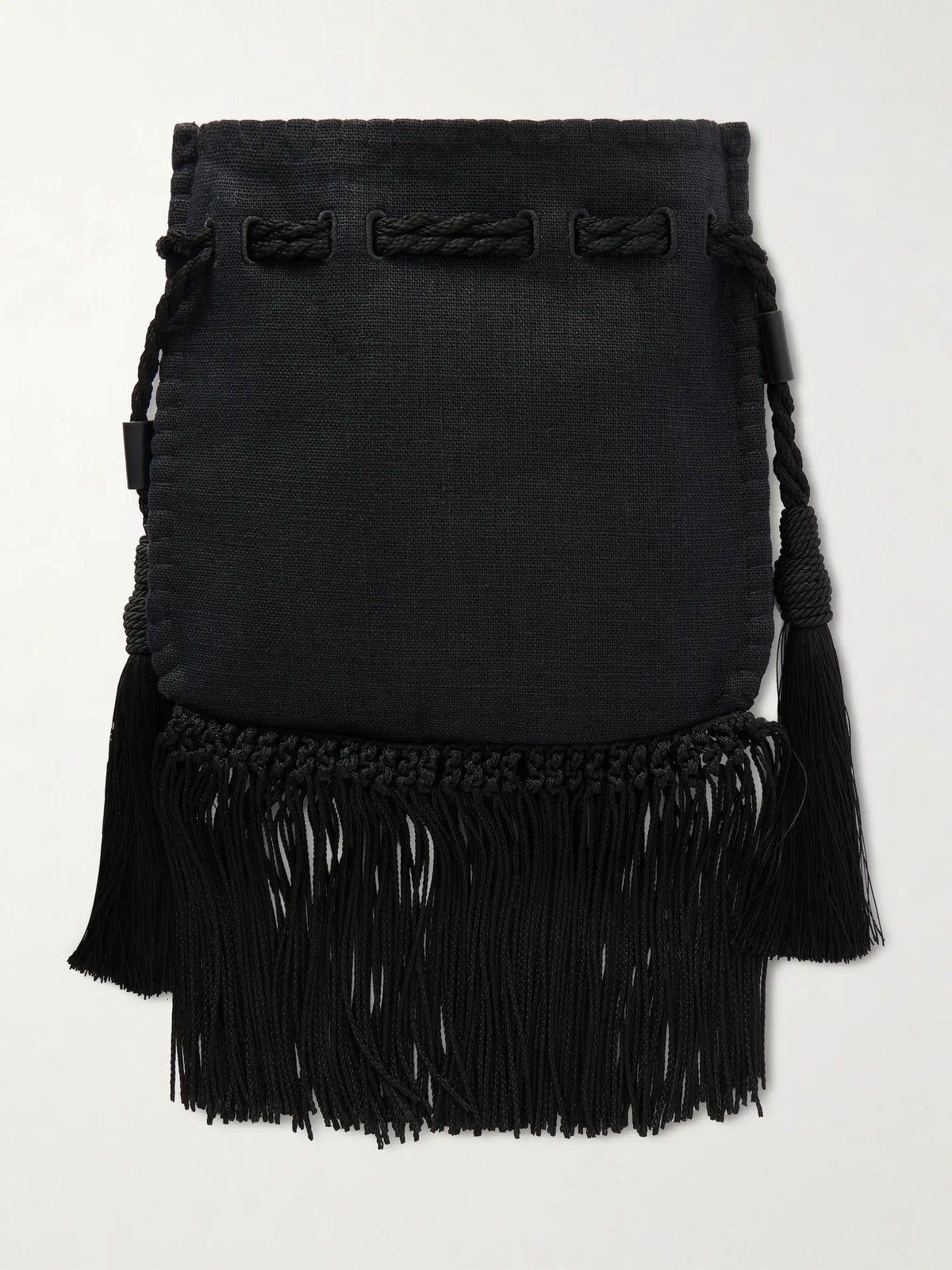 Nellcote Alice Sequin-embellished Brass Logo Drawstring Bag