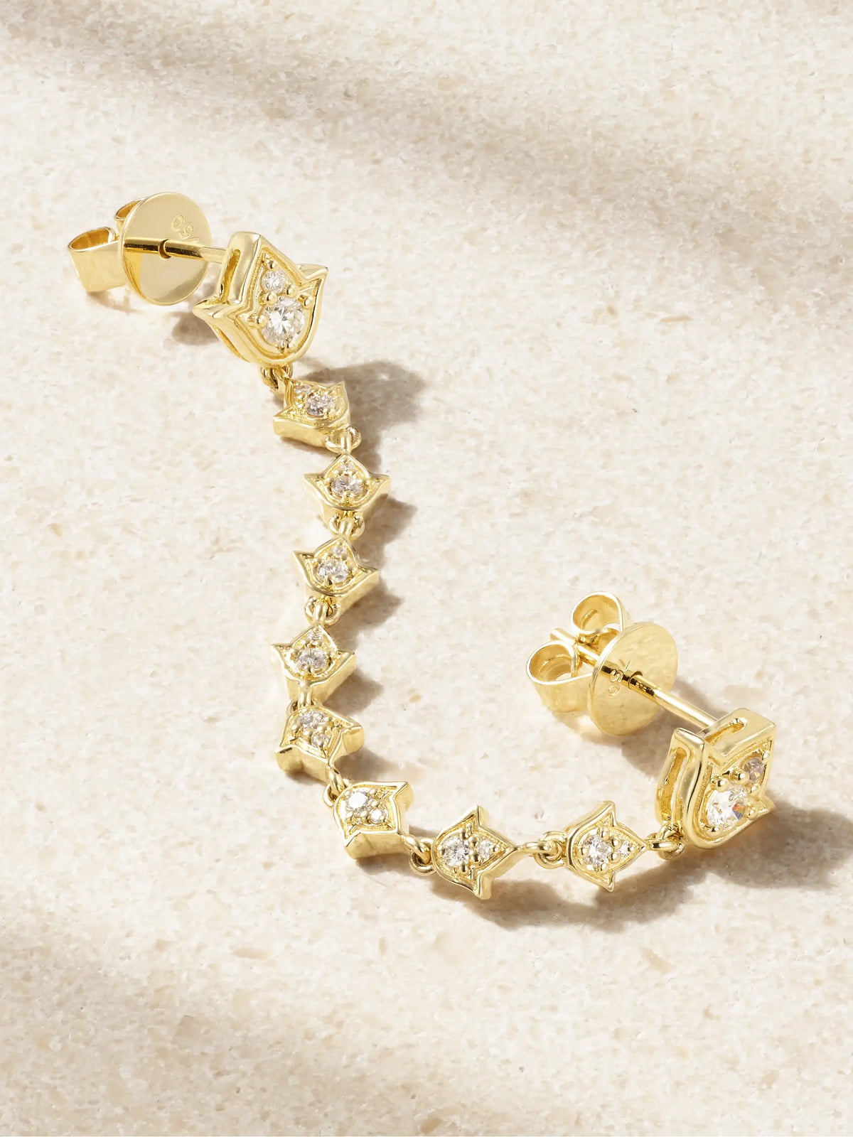 Tulip 18-karat Gold Diamond Single Earring