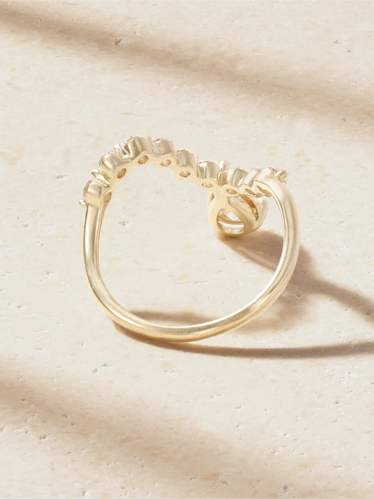 Persée Wave 9-karat Gold Diamond Ring