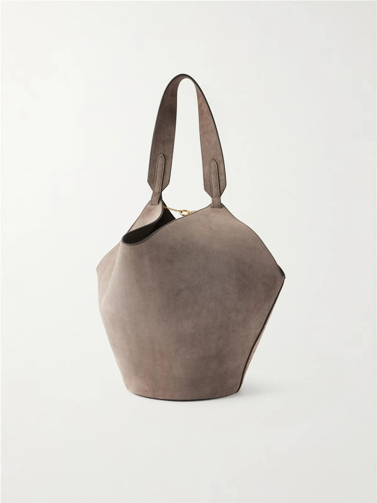 Lotus Small Snake-effect Leather And Suede Tote Bag