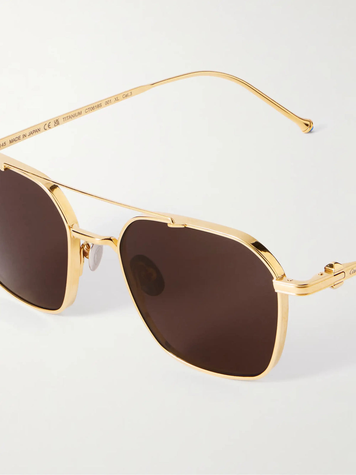 Pasha Gold-tone Aviator-style Sunglasses