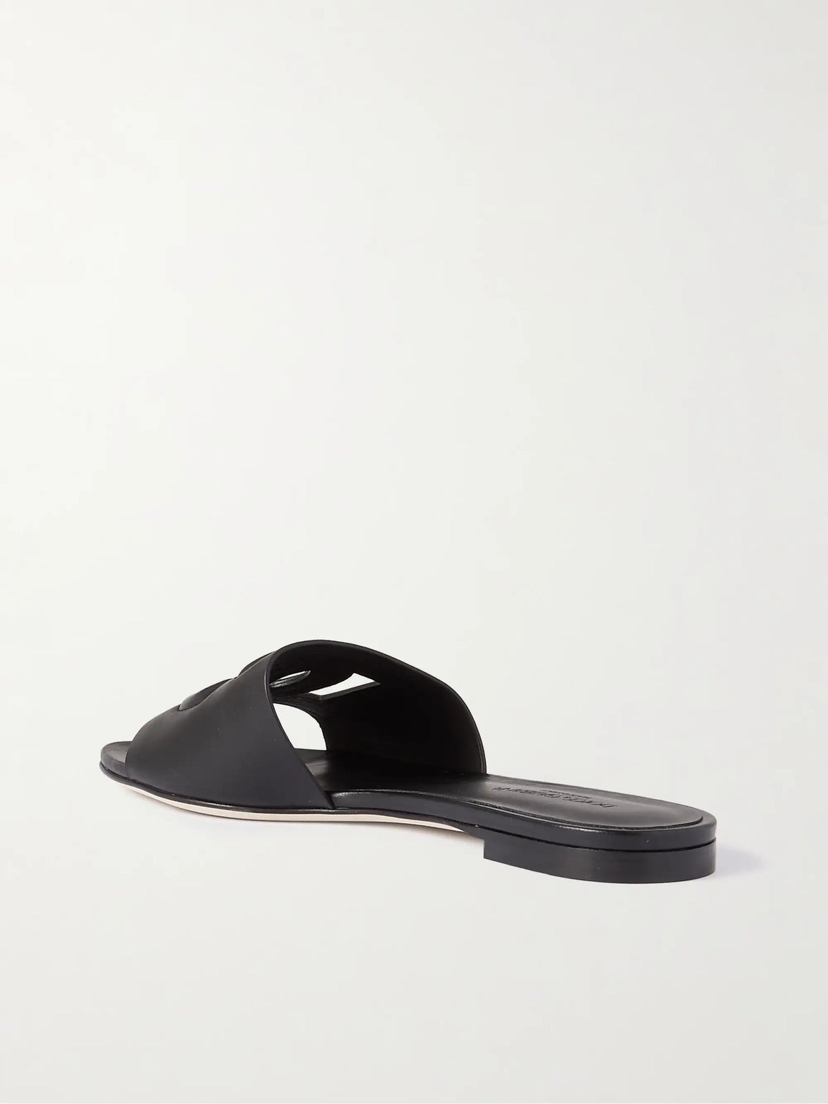 Bianca Logo-embossed Cutout Leather Slides
