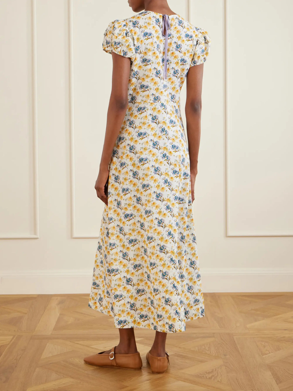 DÔEN Rhodia Floral-print Organic Cotton Midi Dress