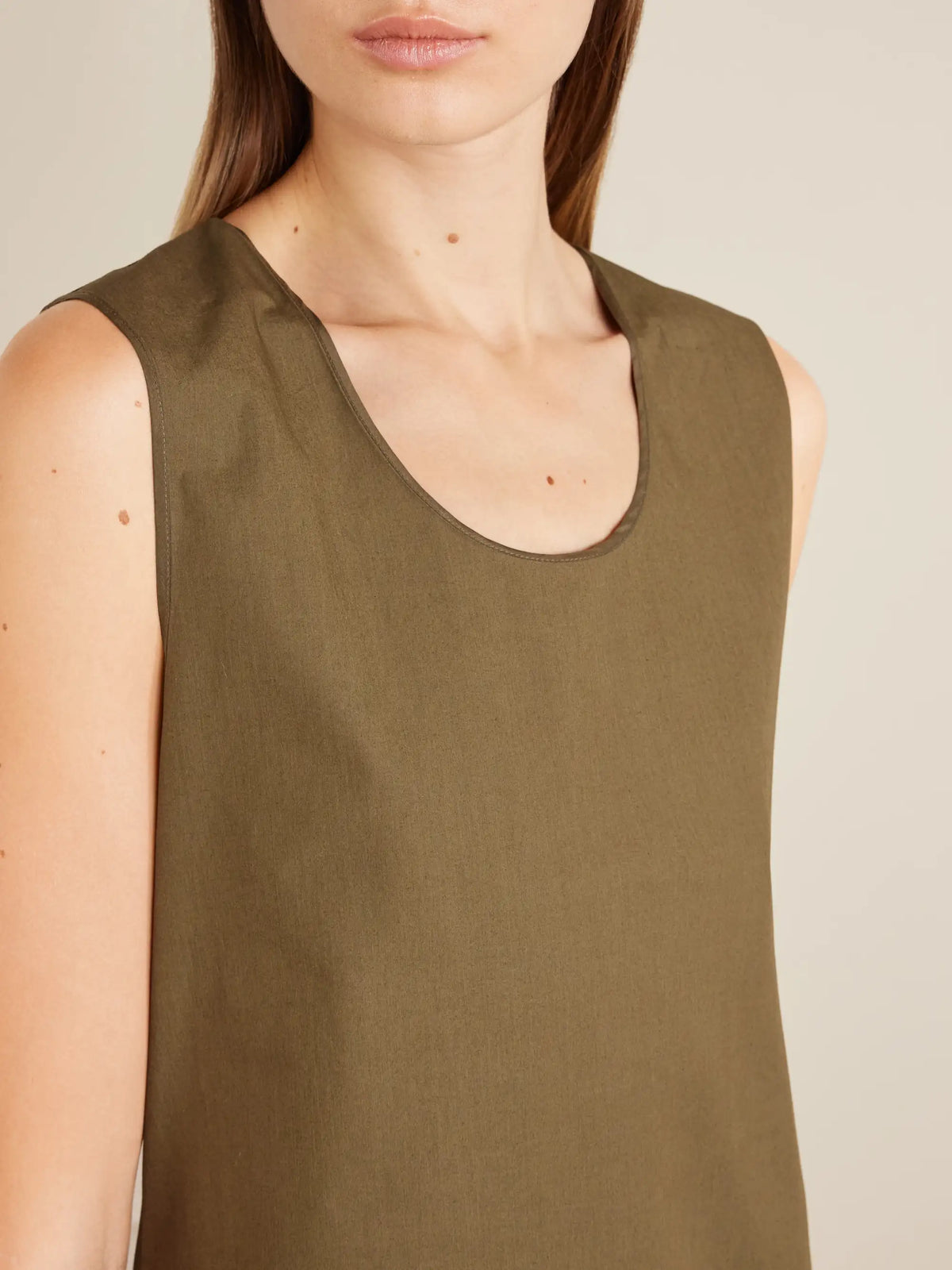 KHAITE Regi Organic Cotton Midi Dress