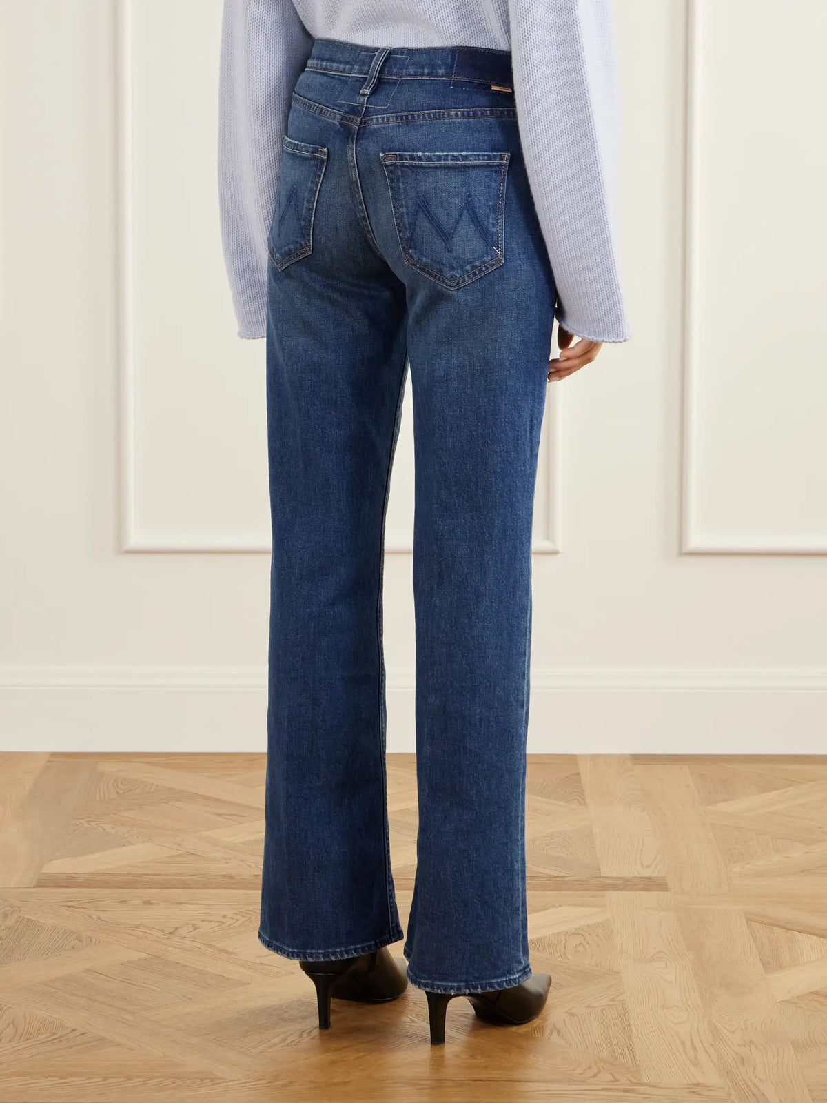 Mother The Bookie Sneak Mid-rise Straight-leg Jeans