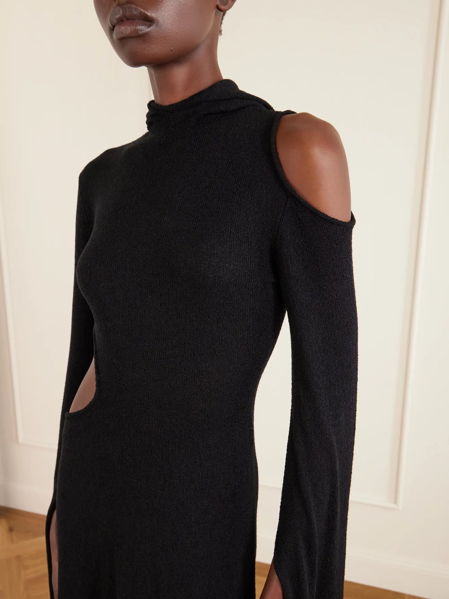 Daya Hooded Cutout Silk Maxi Dress