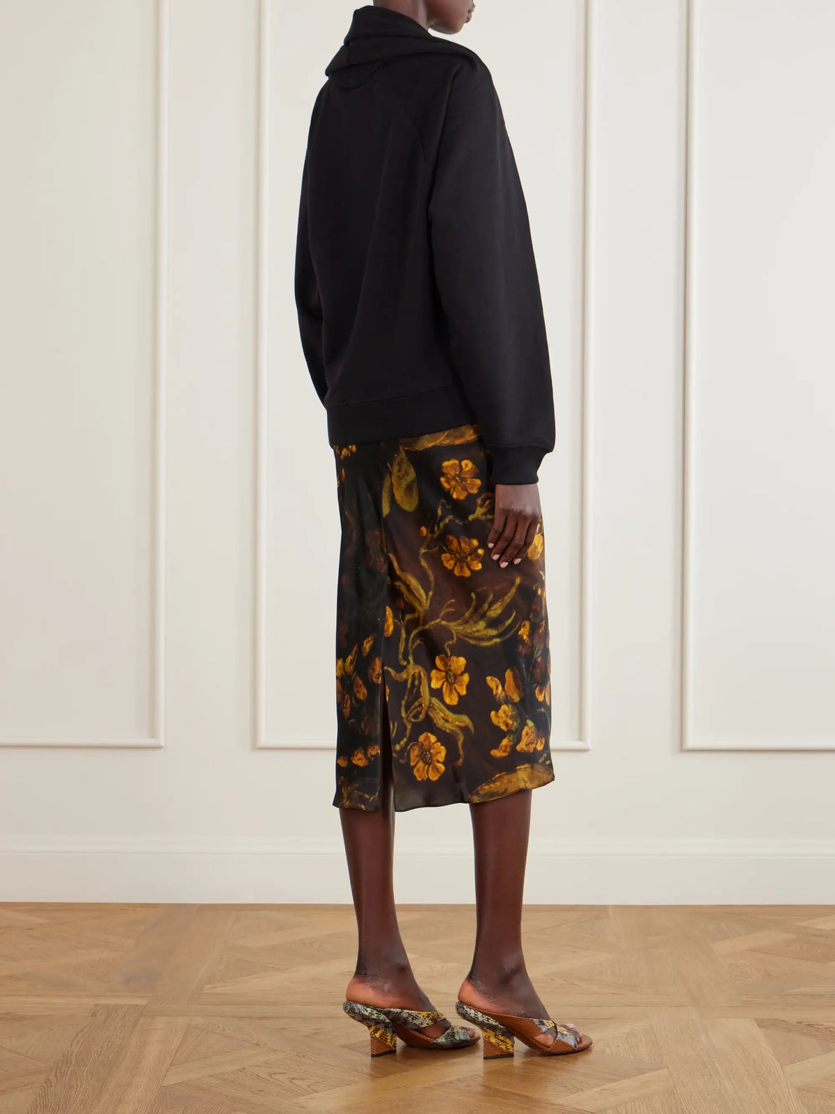 Dries Van Noten Draped Cotton-jersey Sweatshirt