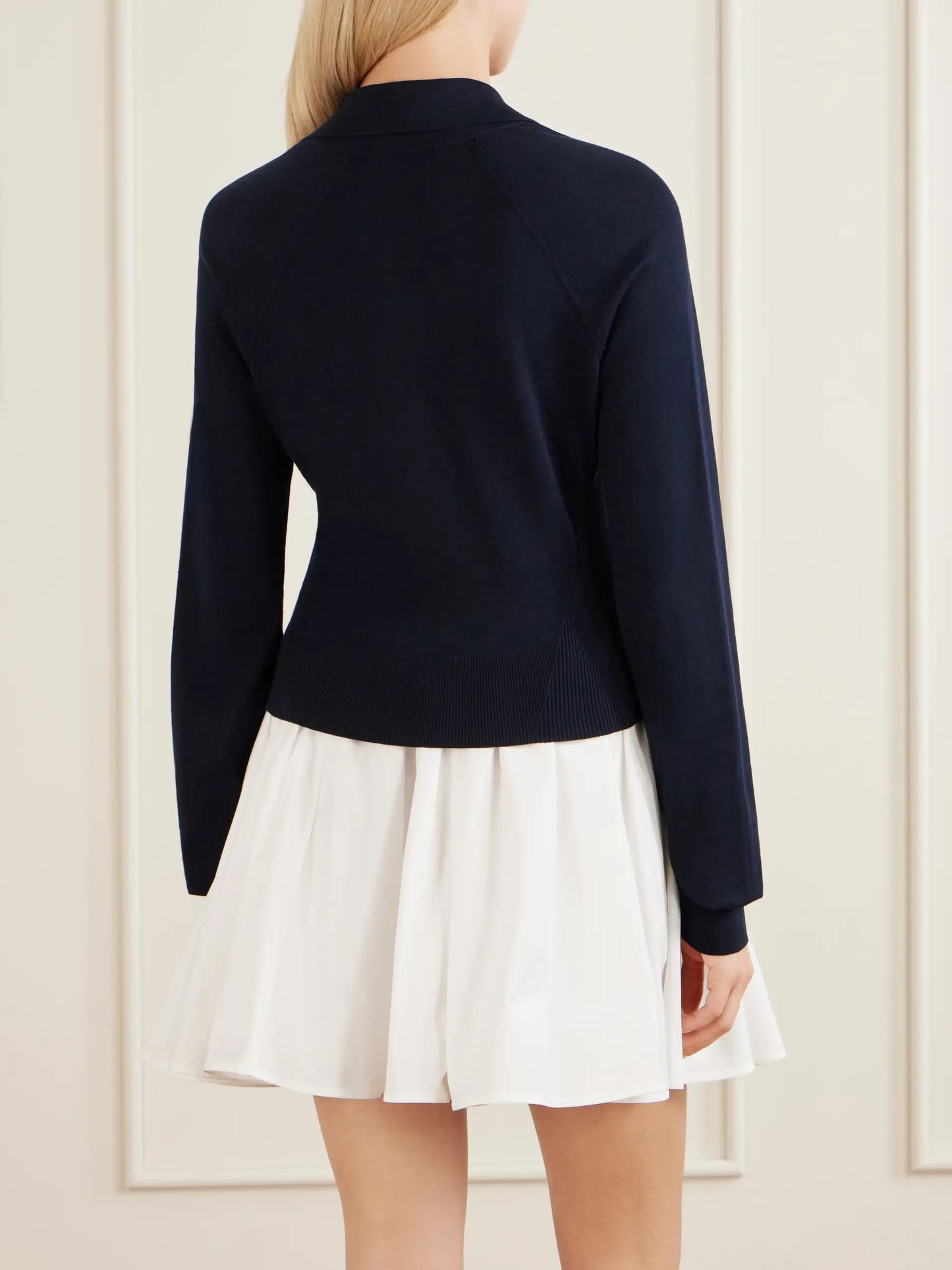 Logo-embroidered Cotton And Silk-blend Polo Sweater