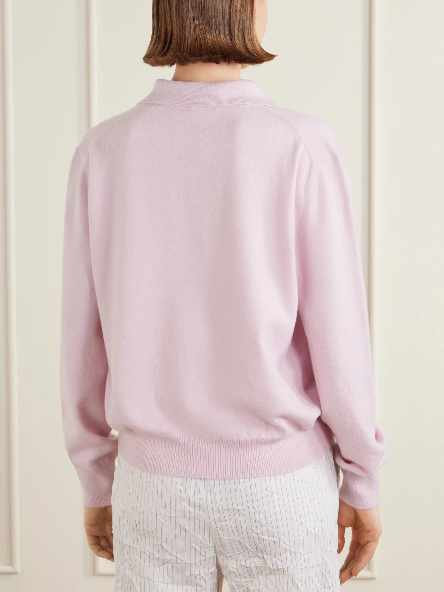 Wool-blend Polo Sweater