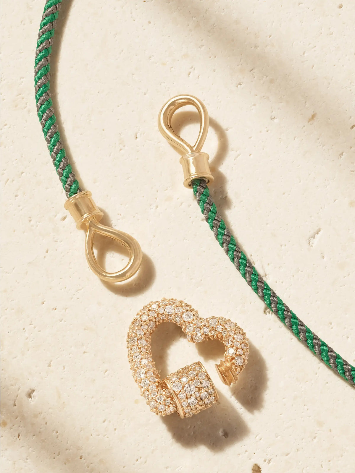 14-karat Gold, Diamond And Cord Necklace