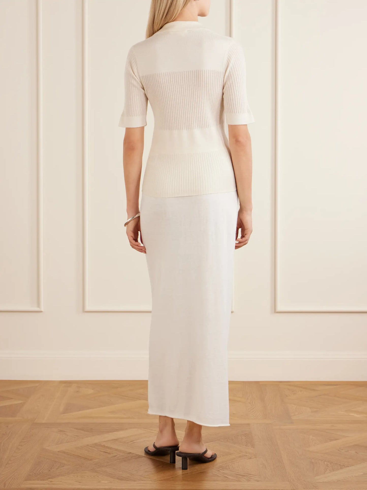 Malie Ribbed-knit Cashmere Polo Sweater