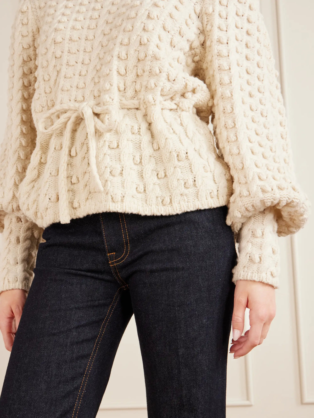 Zimmermann Valiant Tie-detailed Knitted Wool Turtleneck Sweater