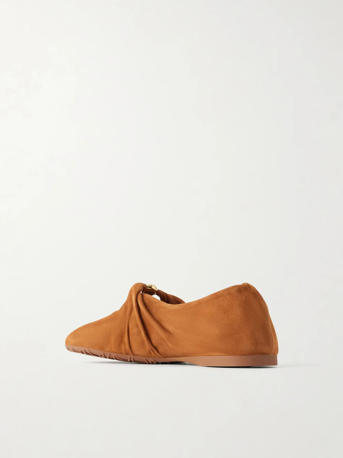Pebble Embellished Suede Flats