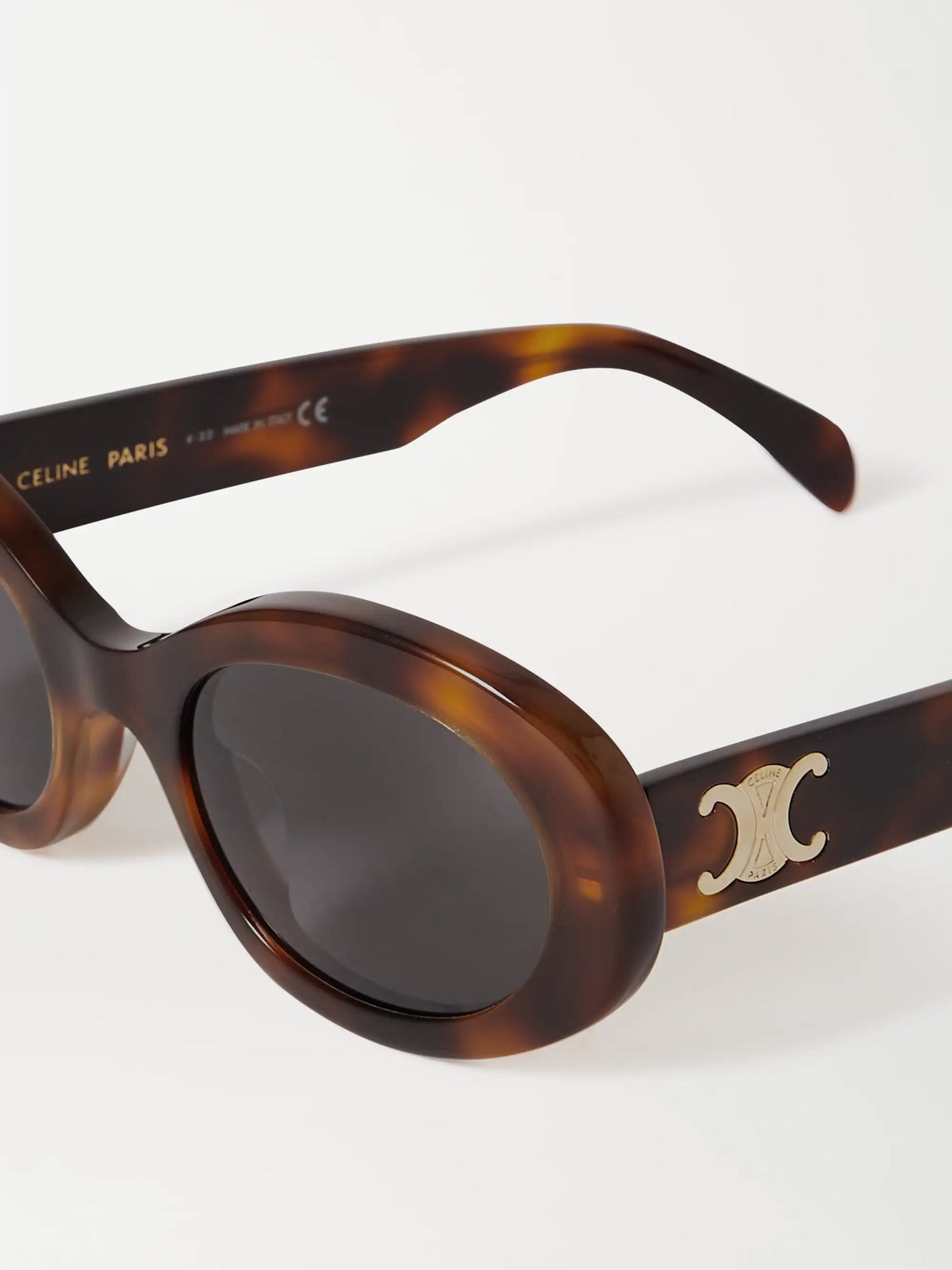 Triomphe Oval-frame Acetate Sunglasses