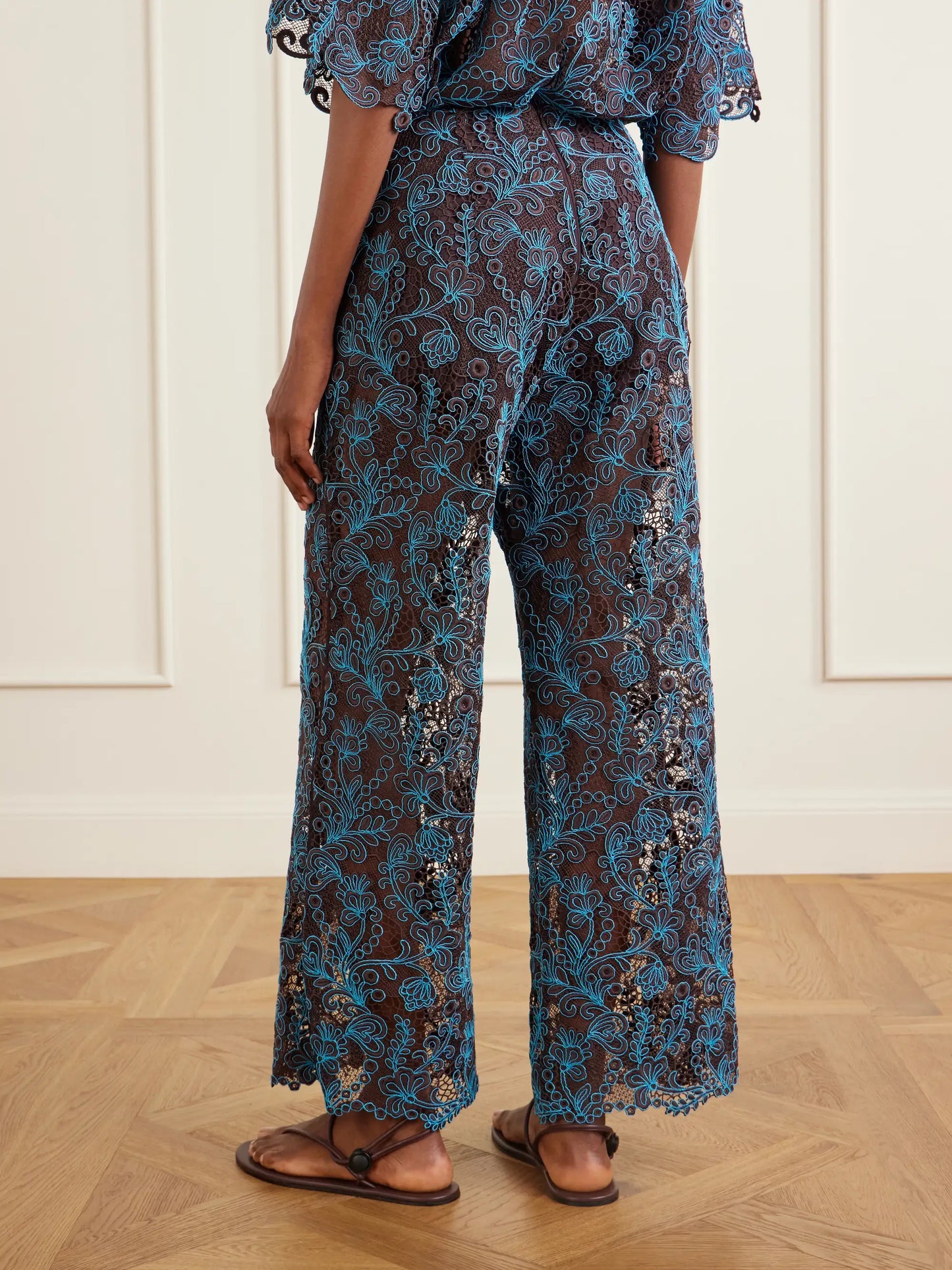 Francine Lace Wide-leg Pants