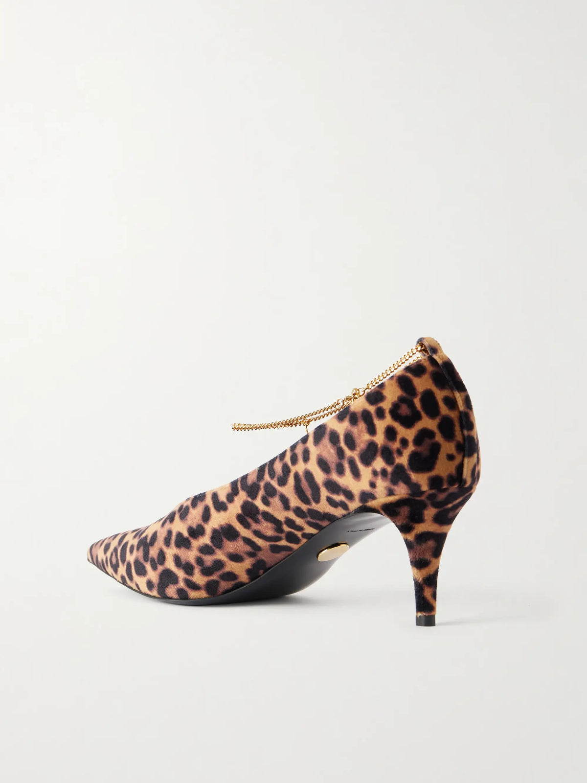 Embellished Leopard-print Velvet Pumps