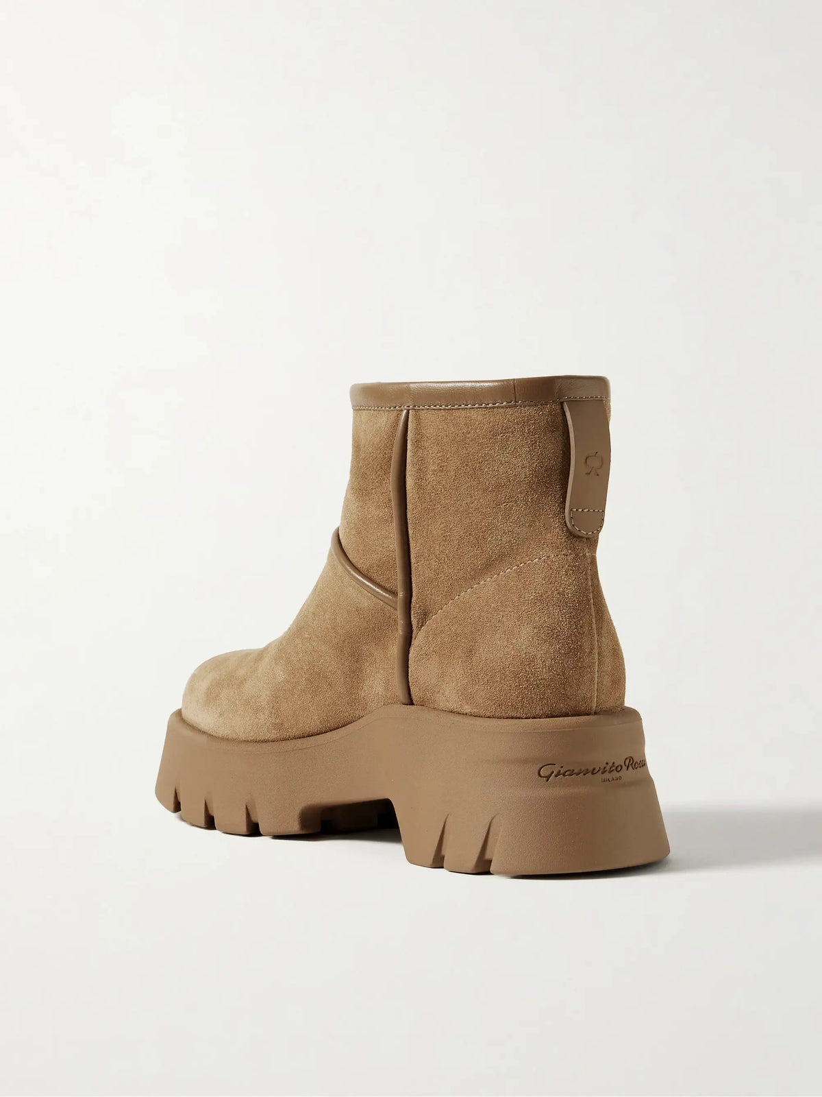 Stormy 50 Shearling-lined Leather-trimmed Suede Ankle Boots