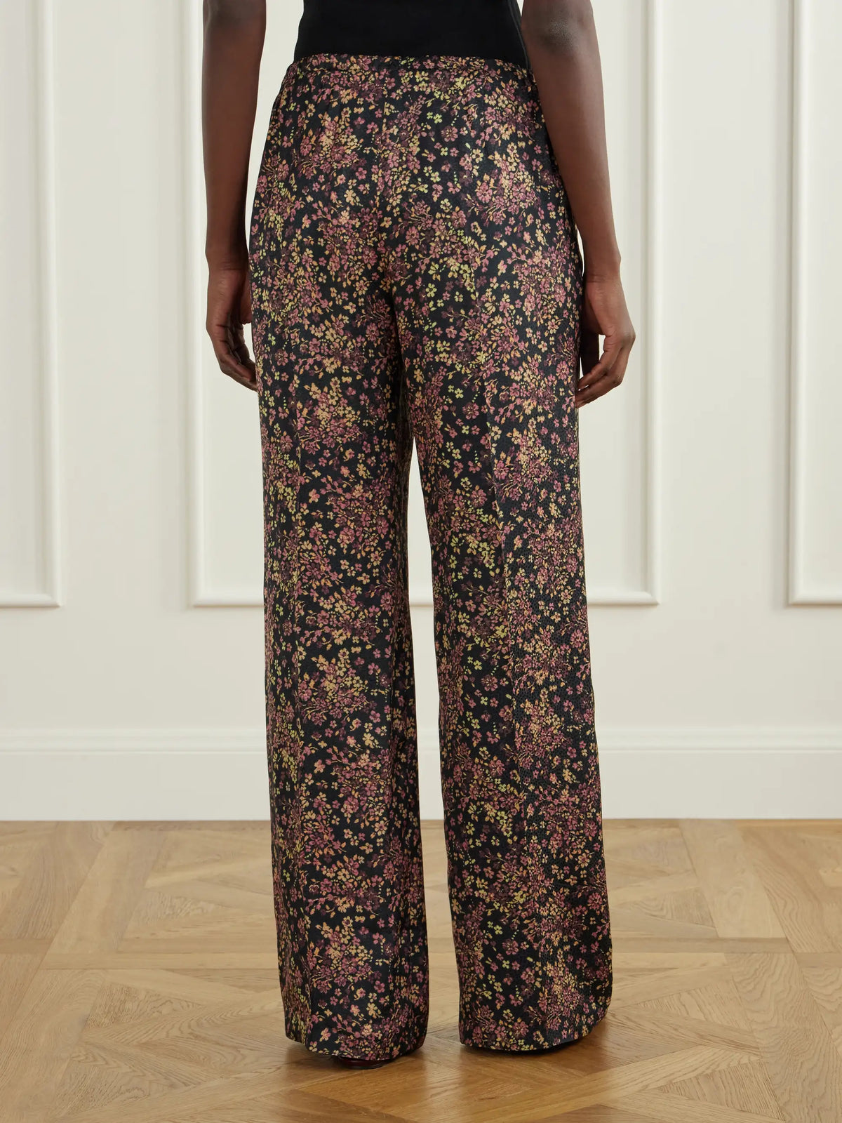 Dries Van Noten Floral-print Crepe Straight-leg Pants