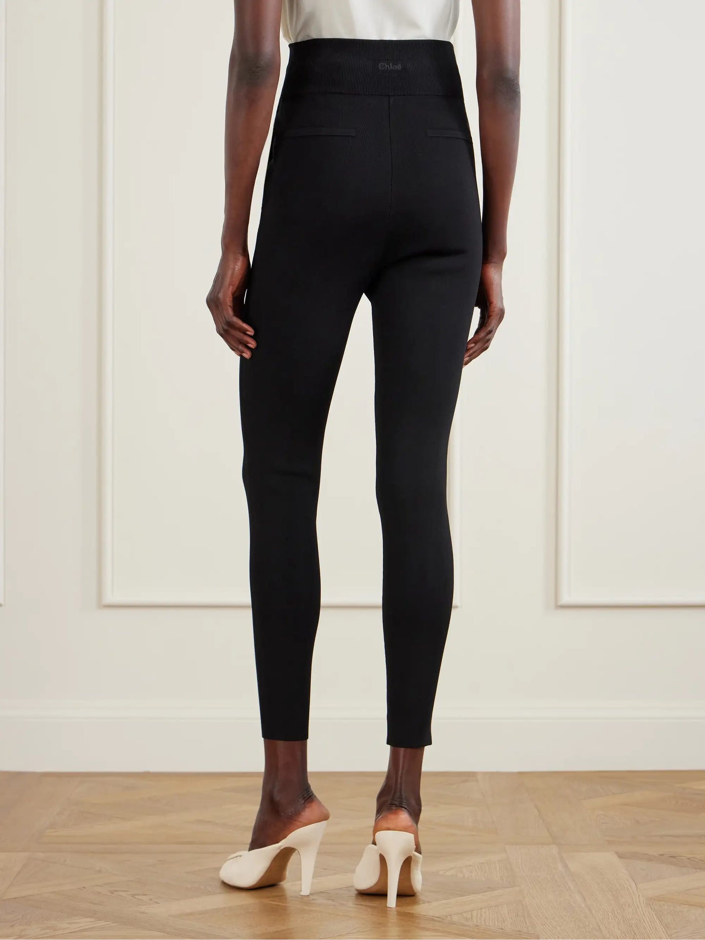 Paneled Stretch-knit Leggings