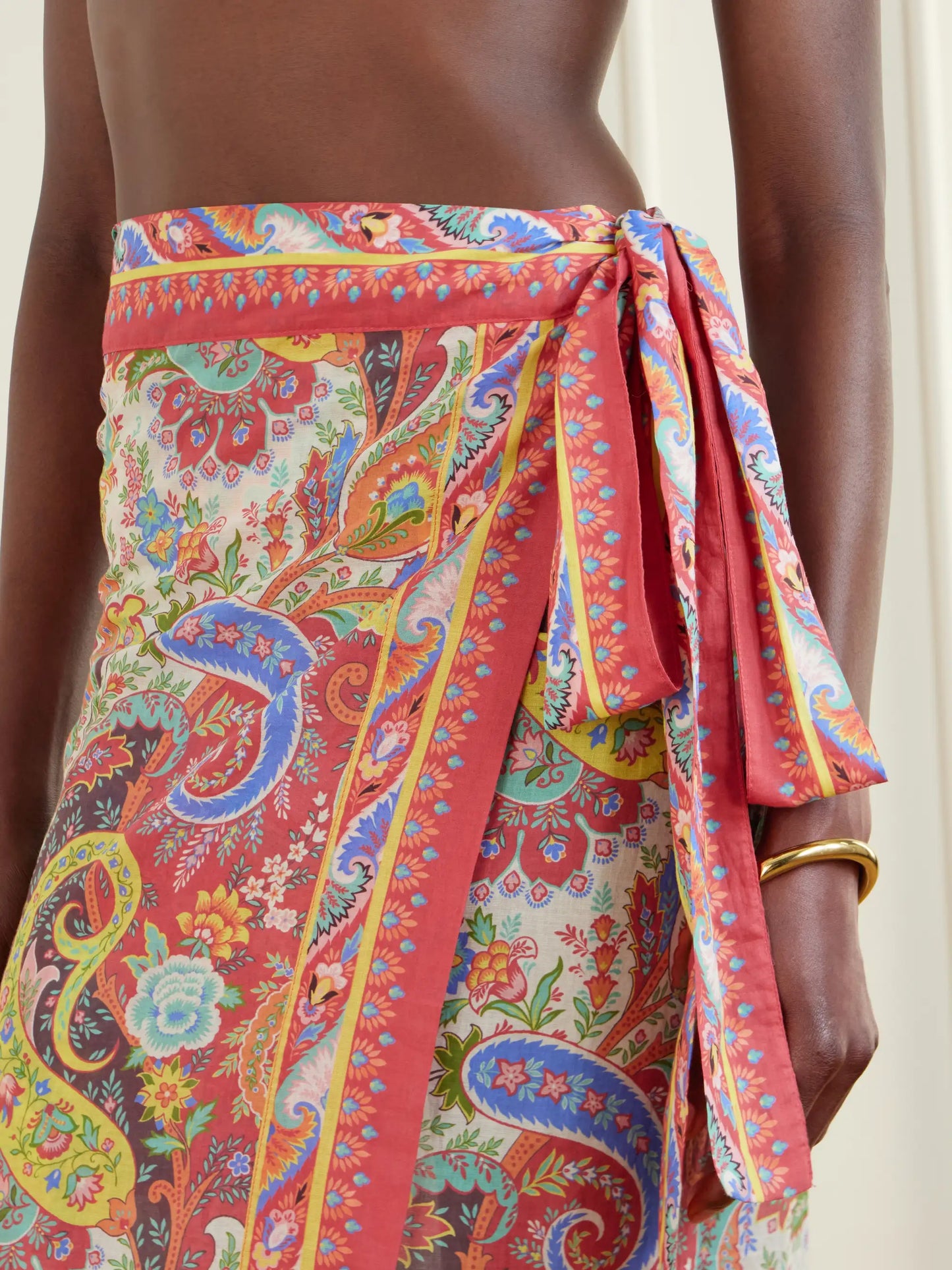 Paisley-print Voile Cover-up