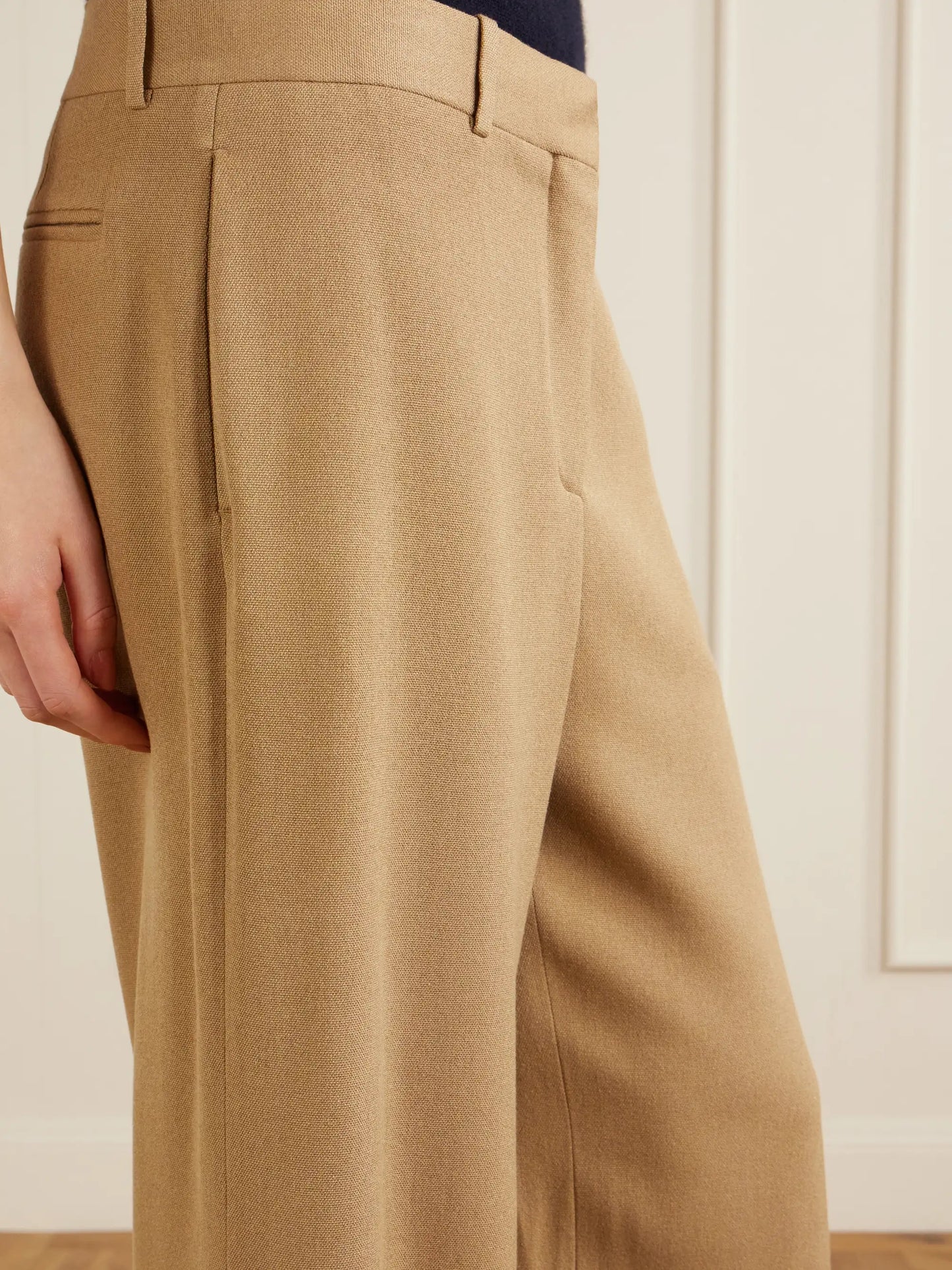 Dender Silk-twill Wide-leg Pants