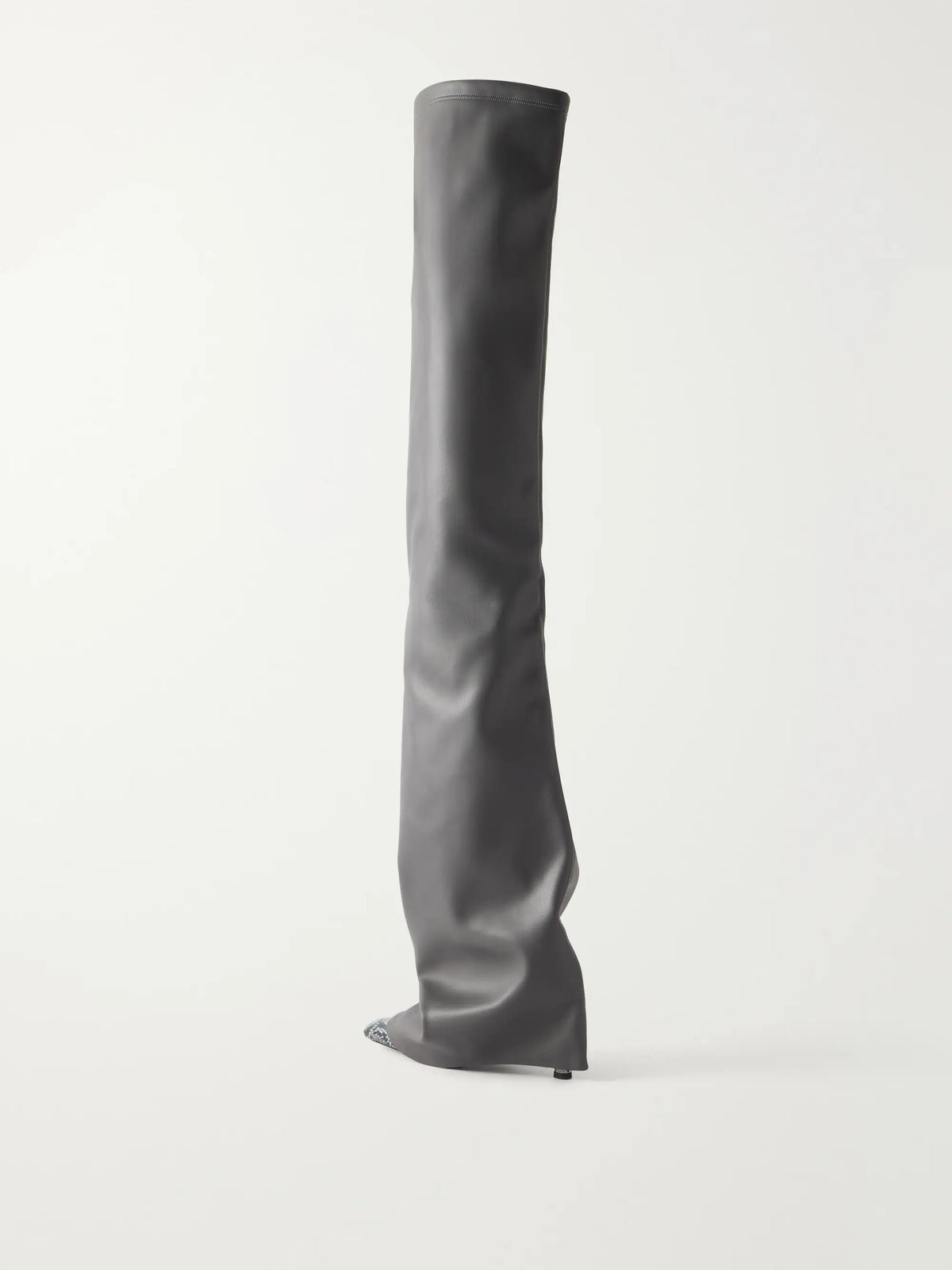 Attico Robin 95 Layered Snake-effect And Glossed Over-the-knee Boots