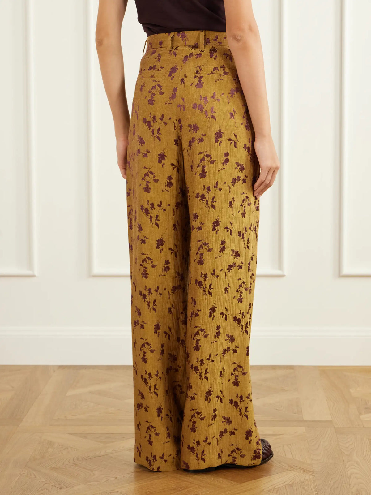 Dries Van Noten Floral-jacquard Cloqué Wide-leg Pants