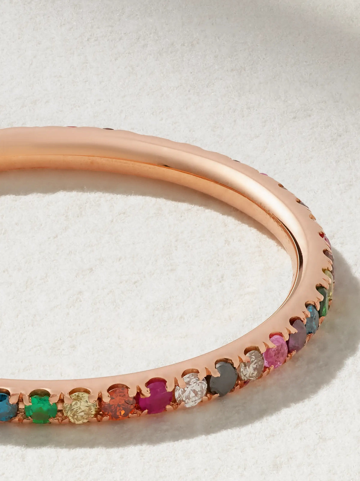 Thread 18-karat Rose Gold Multi-stone Ring