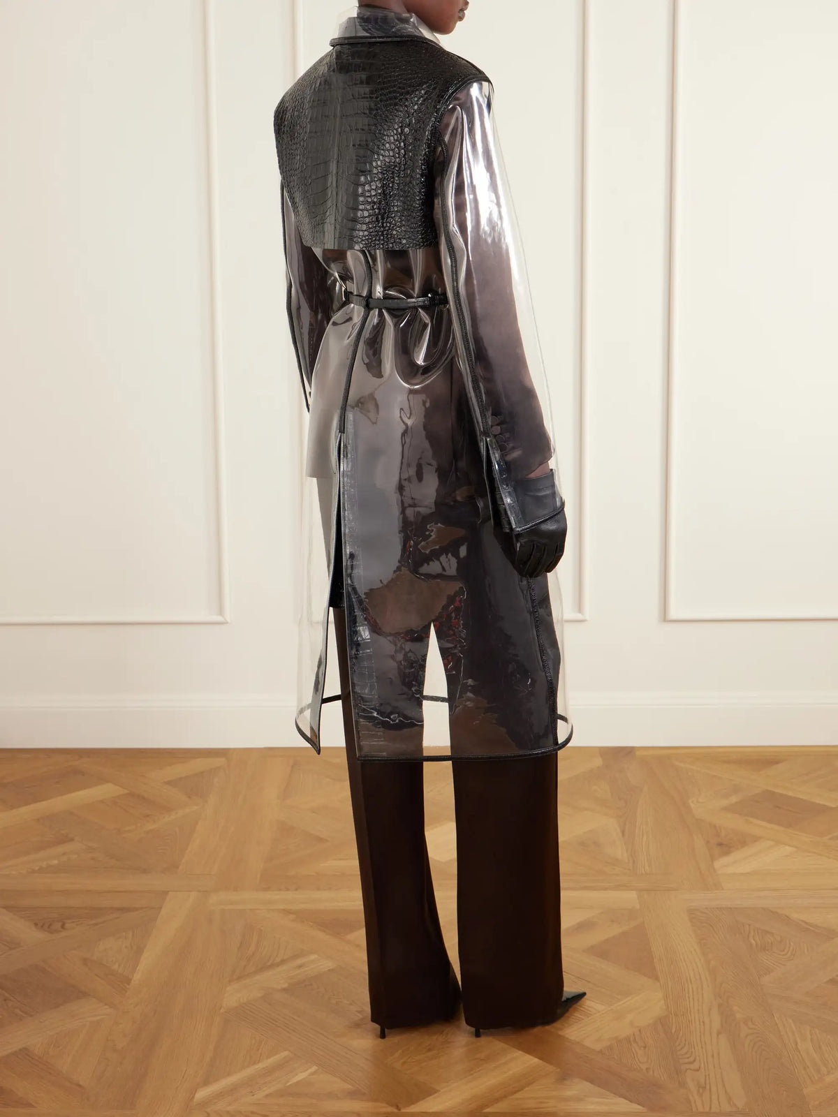 TOM FORD Croc-effect Leather-trimmed Tpu Coat