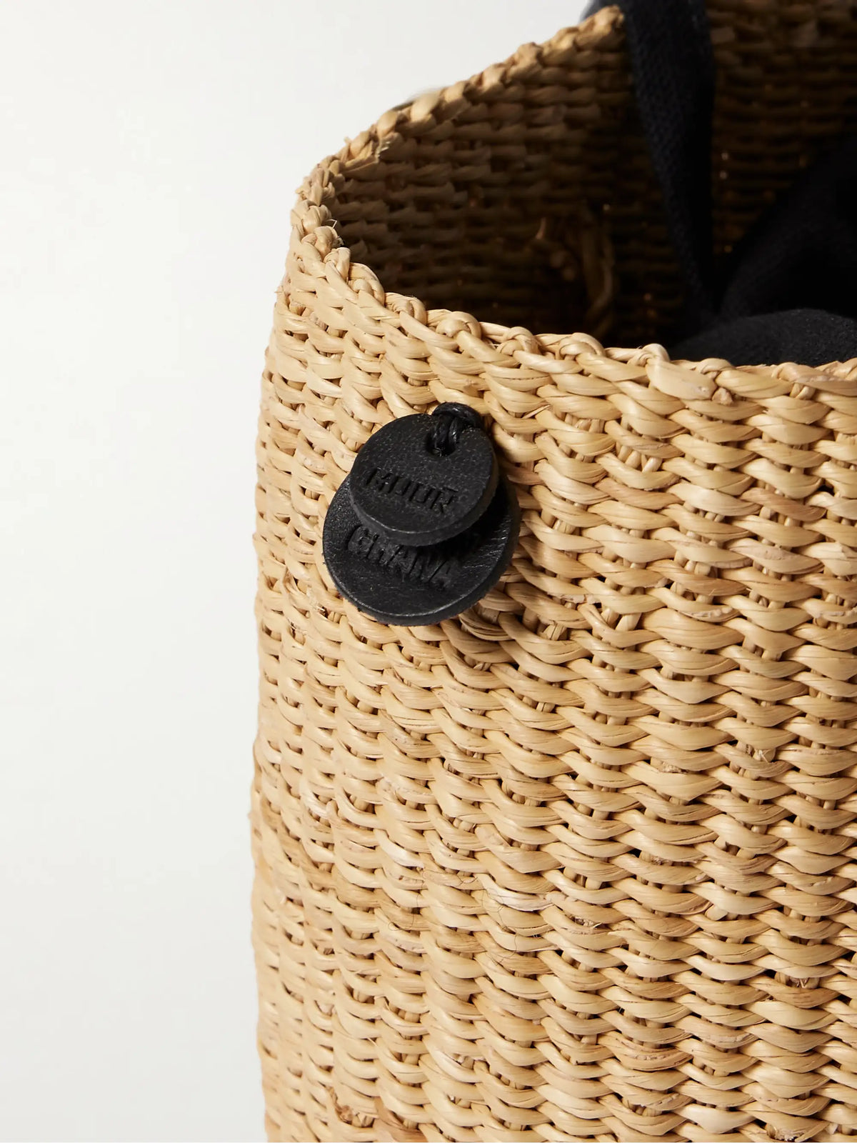 Zorro Leather-trimmed Woven Straw Tote