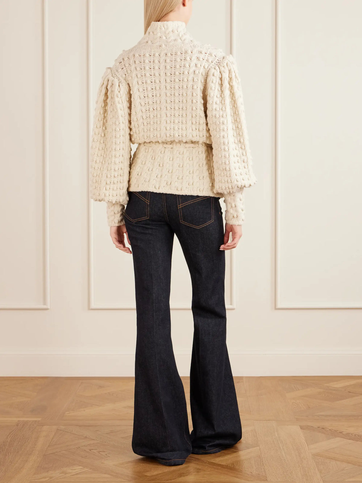 Zimmermann Valiant Tie-detailed Knitted Wool Turtleneck Sweater