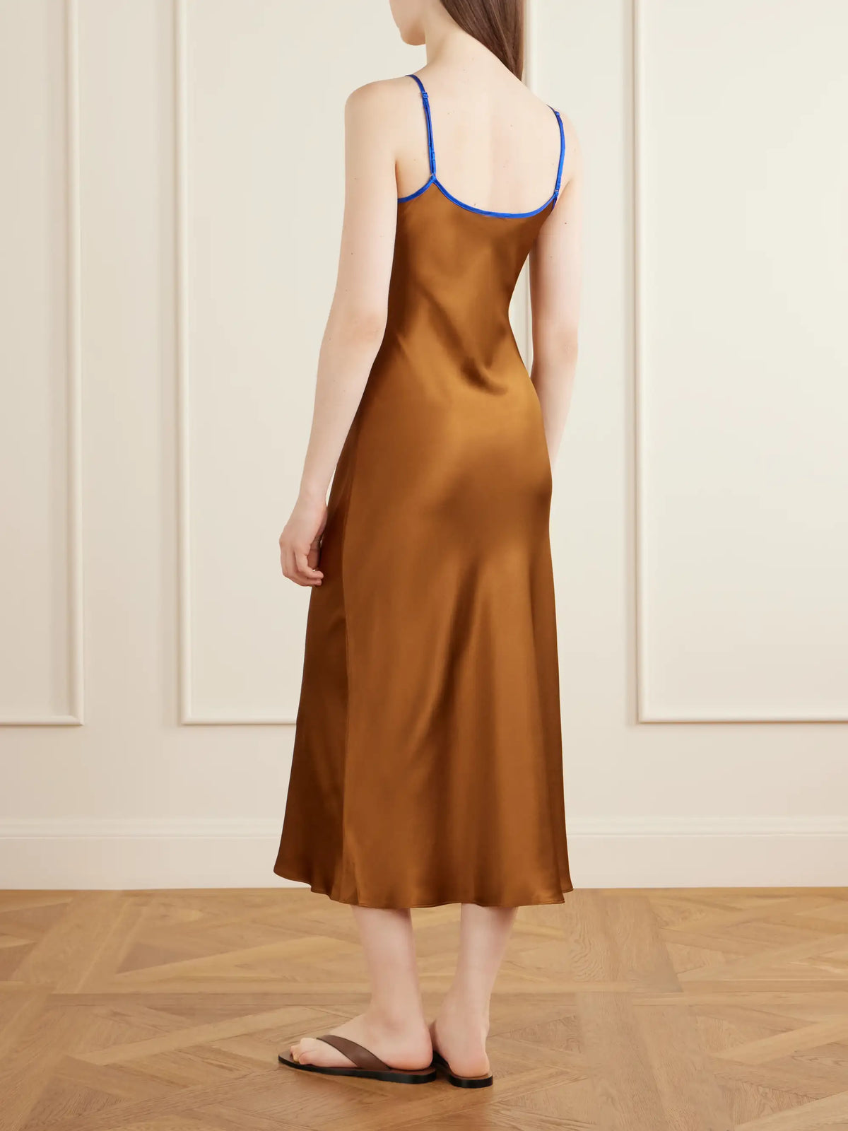 Bias Silk-charmeuse Slip Midi Dress