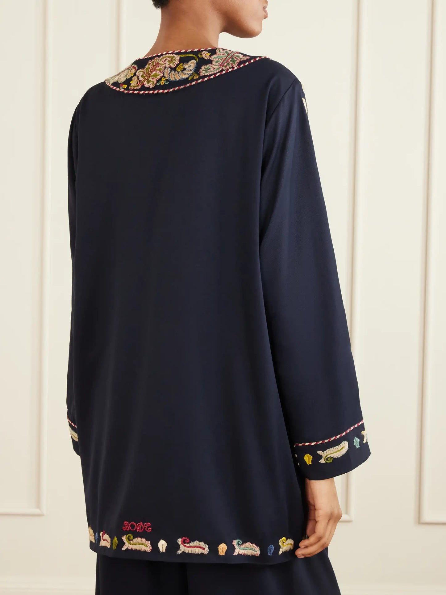 Feather Runner Embroidered Cotton-blend Twill Jacket