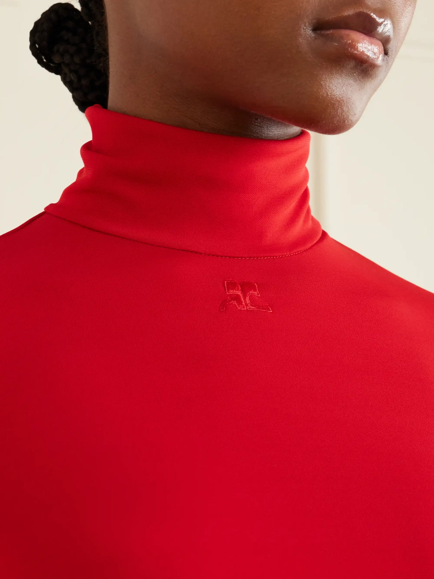 Jersey Rollneck Top