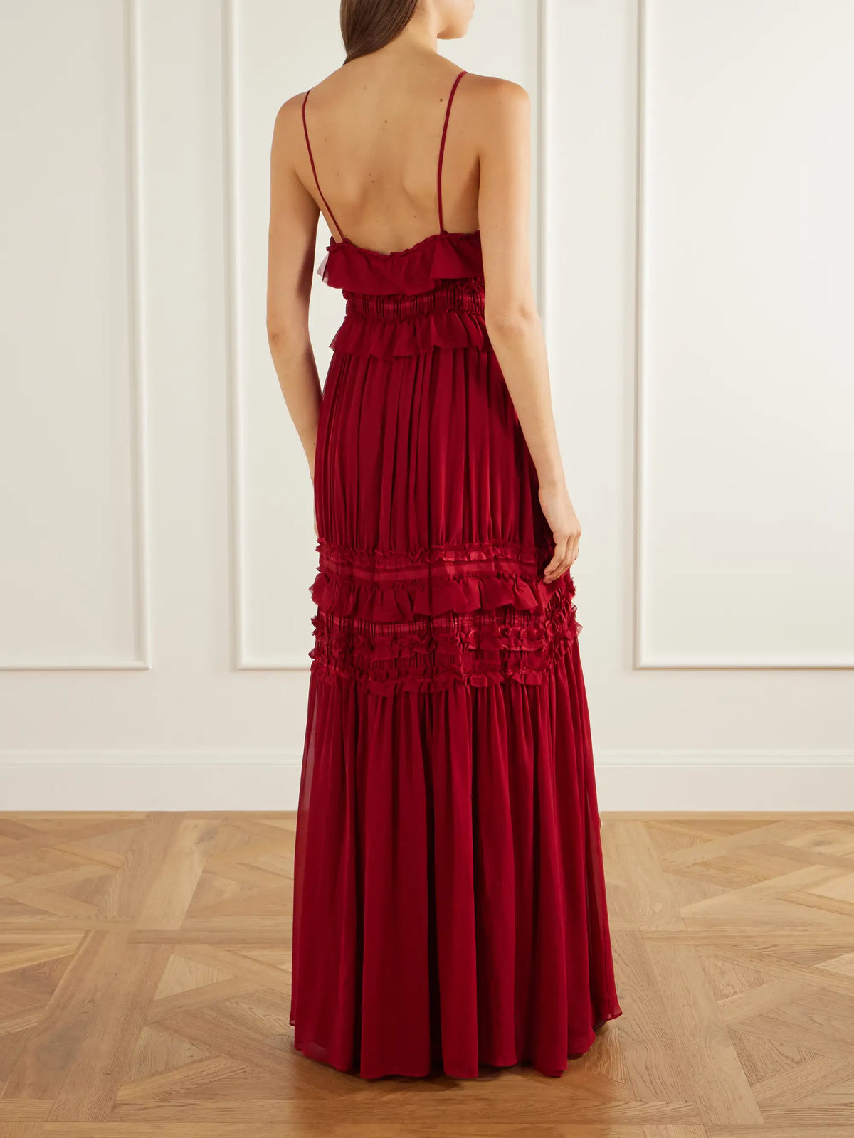 Ulla Johnson Dorothea Tiered Gathered Ruffled Silk-chiffon Gown