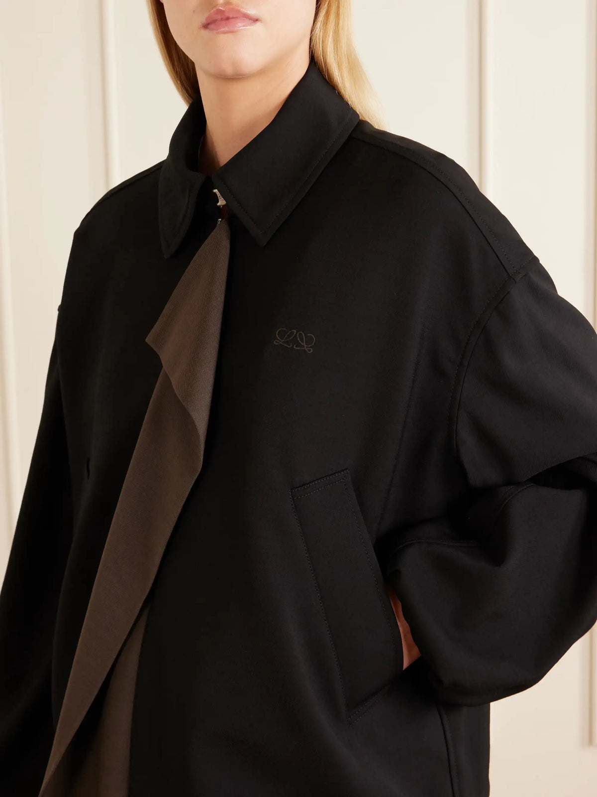Twill-trimmed Shell Jacket