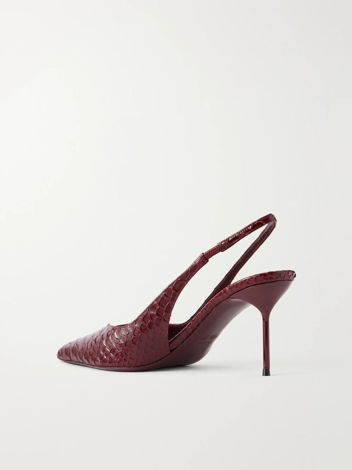 Paris Texas Lidia 70 Snake-effect Leather Slingback Pumps