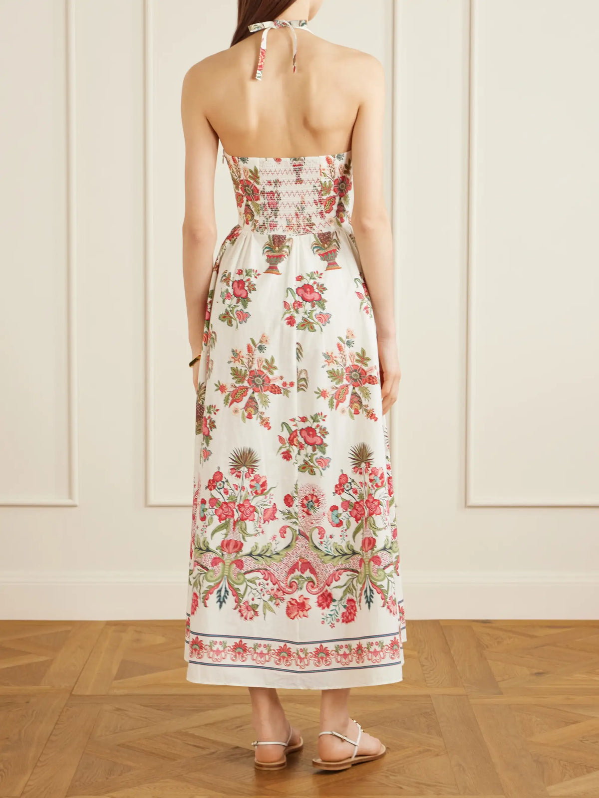 Emporio Sirenuse Johanna Chintz Floral-print Cotton Maxi Dress